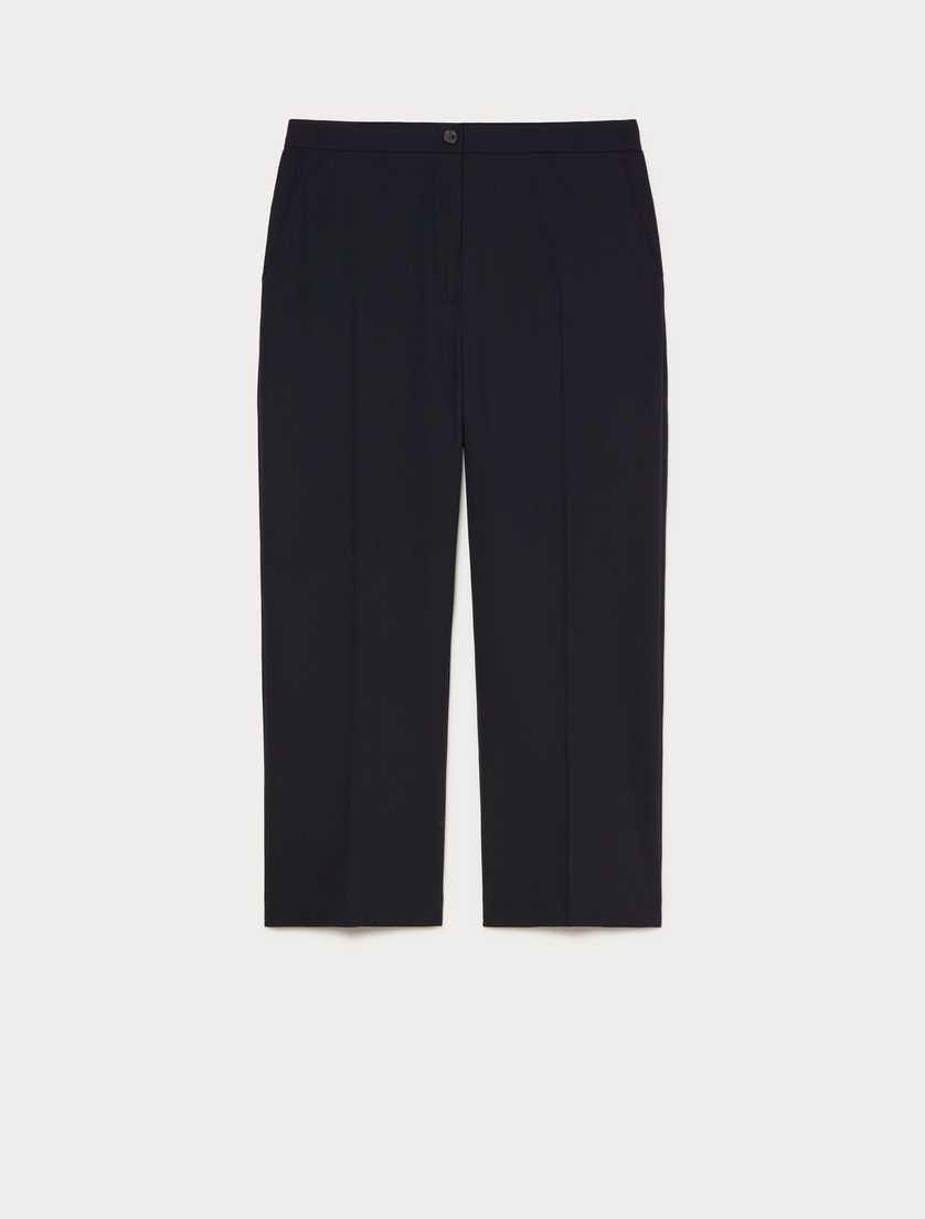 Wool gabardine trousers - MIDNIGHTBLUE - Marina Rinaldi