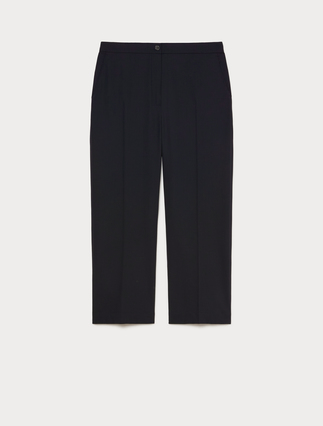 Wool gabardine trousers - MIDNIGHTBLUE - Marina Rinaldi - 1