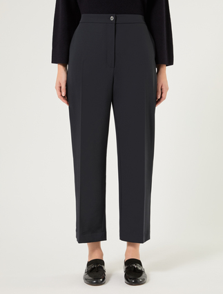 Wool gabardine trousers - MIDNIGHTBLUE