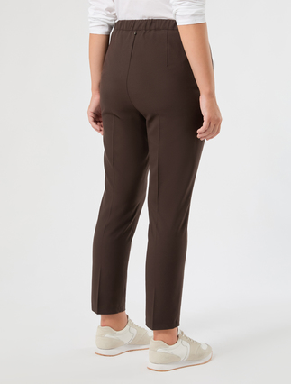 Pantalon slim en sergé stretch - CHOCOLAT - Marina Rinaldi - 4