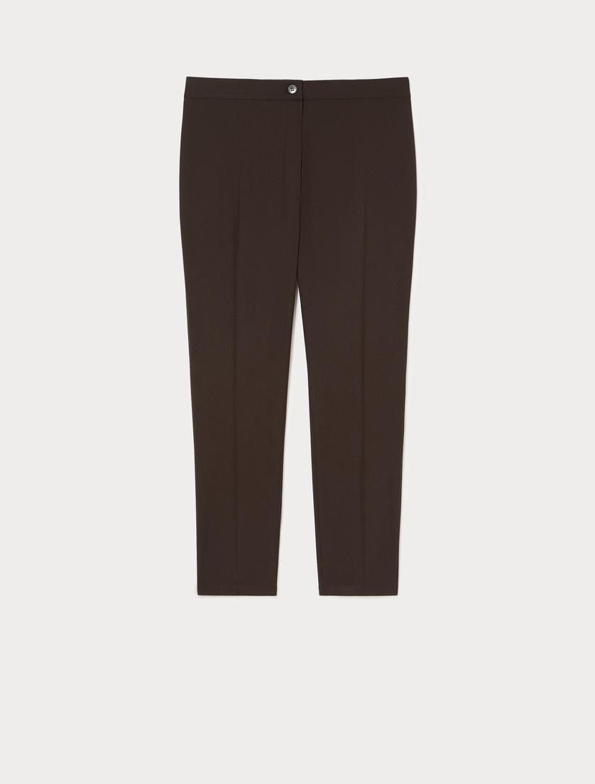 Pantalon slim en sergé stretch - CHOCOLAT - Marina Rinaldi