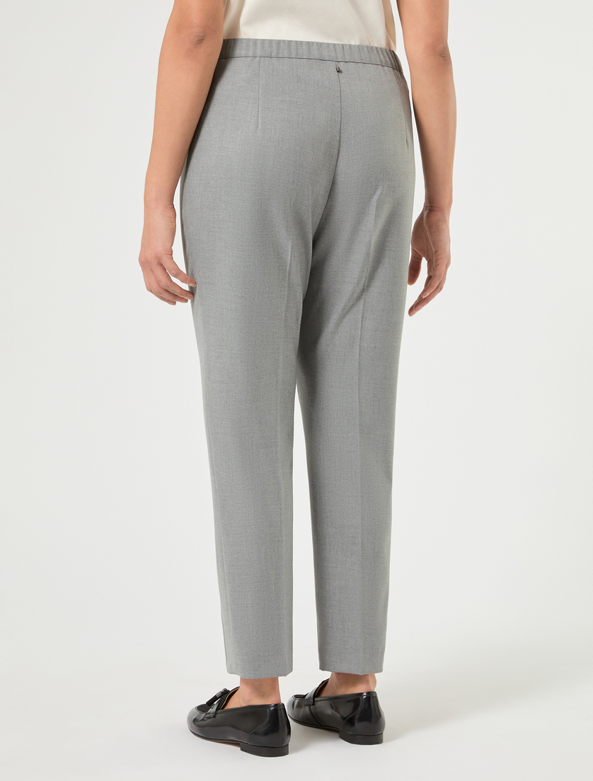 Pantalon slim en sergé stretch - GRIS MOYEN - Marina Rinaldi - 4
