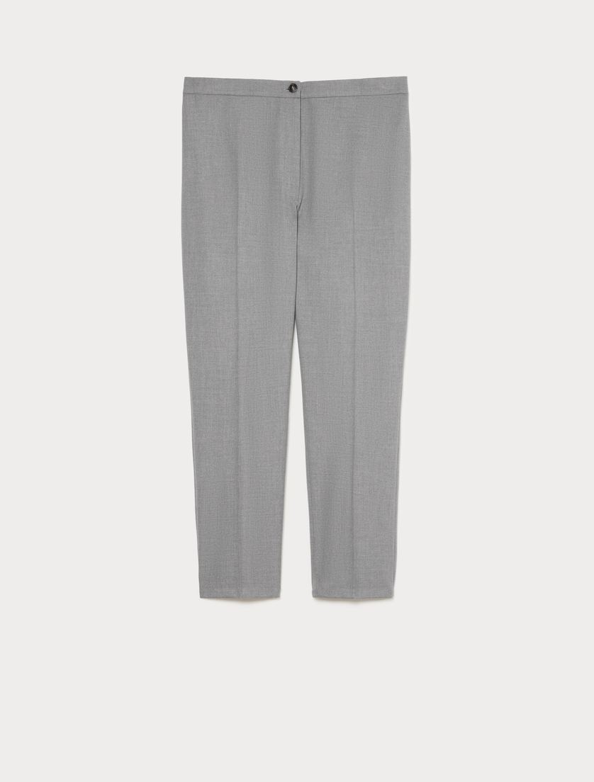 Pantalon slim en sergé stretch - GRIS MOYEN - Marina Rinaldi