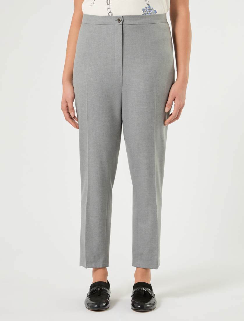 Pantalon slim en sergé stretch - GRIS MOYEN - Marina Rinaldi - 3