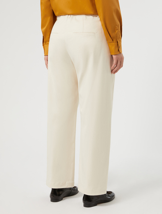 Barrel-fit cotton trousers - SAND - Marina Rinaldi - 4
