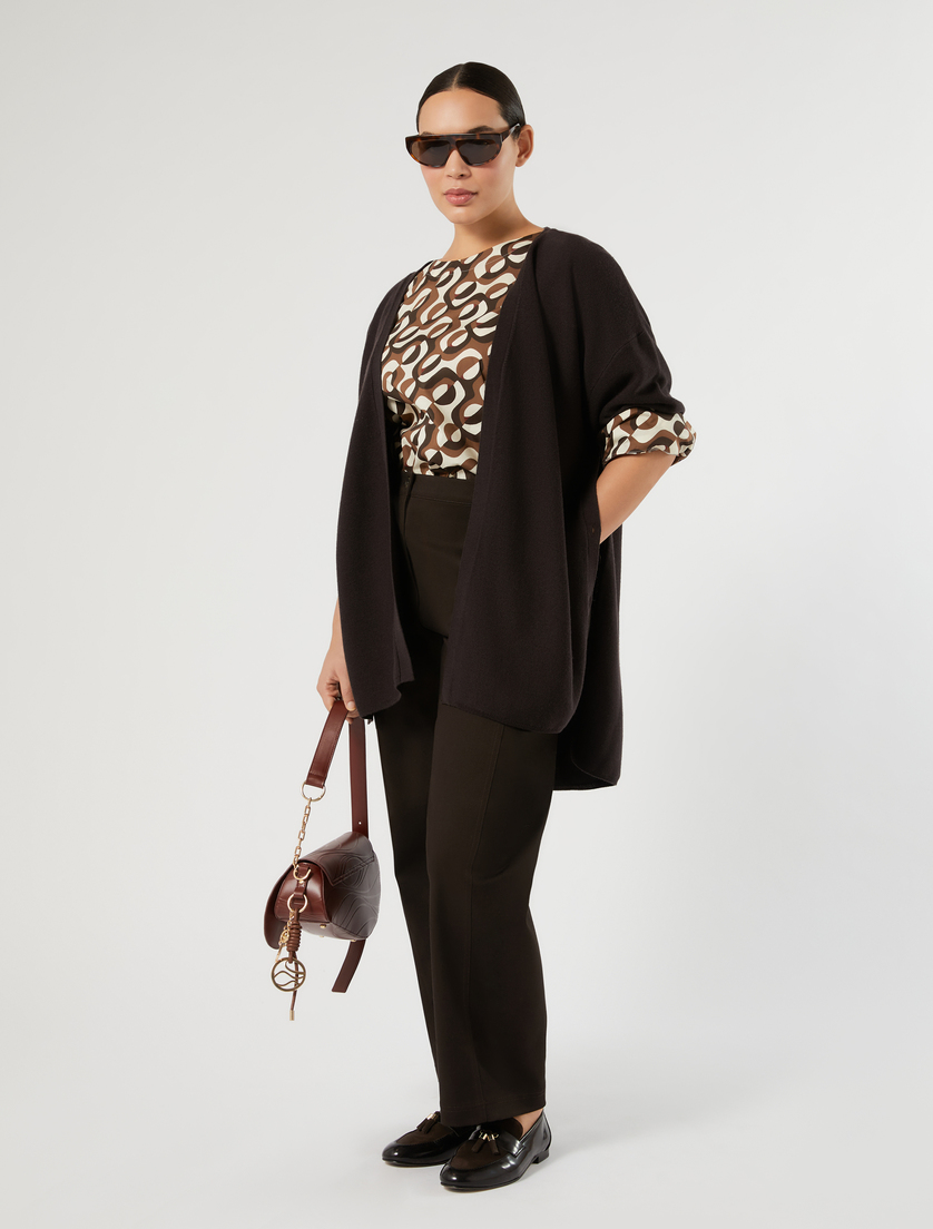 Barrel-fit cotton trousers - RUTHENIUM GREY - Marina Rinaldi - 2