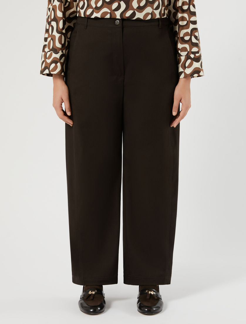 Barrel-fit cotton trousers - RUTHENIUM GREY - Marina Rinaldi - 3