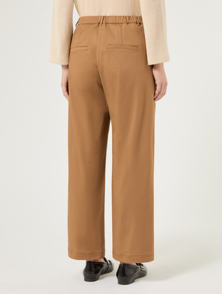 Barrel-fit cotton trousers - BISCUIT - Marina Rinaldi - 4