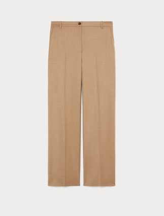 Flannel trousers - CAMEL