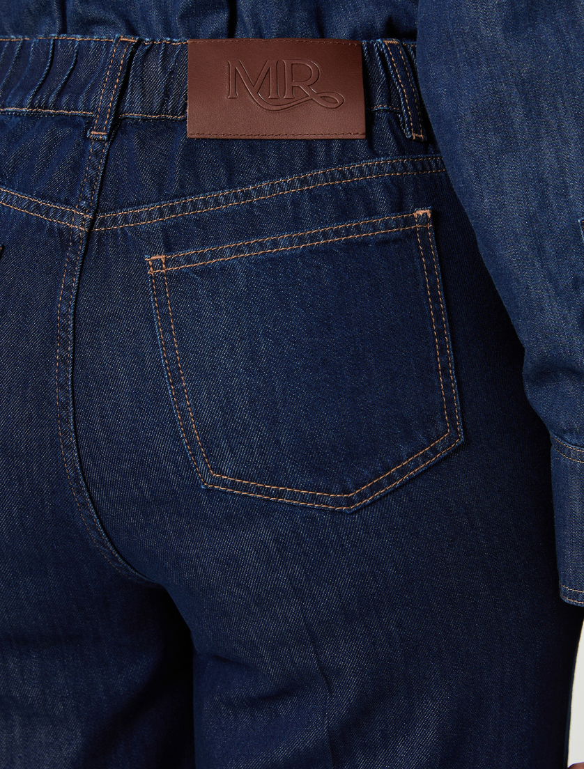 Wide-fit indigo denim jeans - MIDNIGHTBLUE - Marina Rinaldi - 5