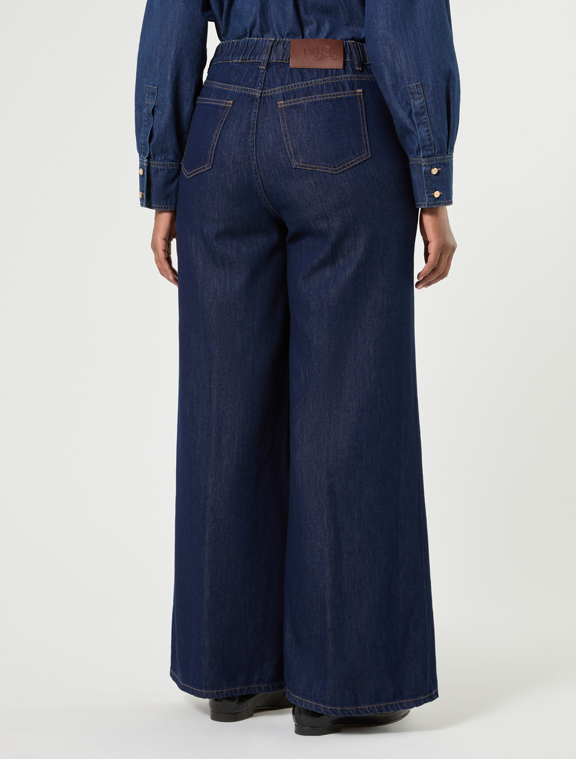 Wide-fit indigo denim jeans - MIDNIGHTBLUE - Marina Rinaldi - 4
