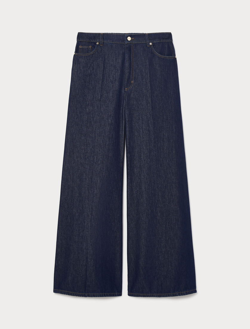 Wide-fit indigo denim jeans - MIDNIGHTBLUE - Marina Rinaldi