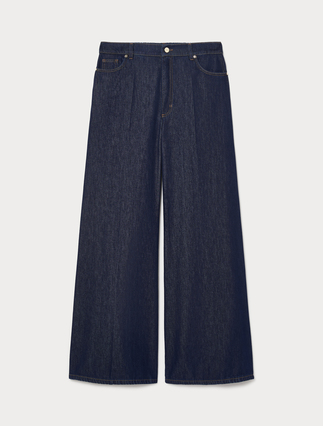 Wide-fit indigo denim jeans - MIDNIGHTBLUE - Marina Rinaldi - 1