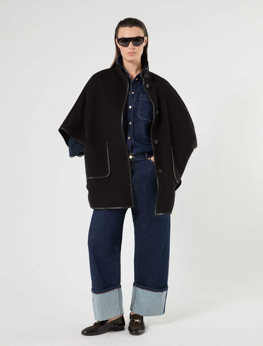 Jeans ampi in denim con ricamo - Marina Rinaldi