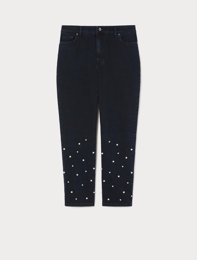 Stretch denim regular jeans - NAVY - Marina Rinaldi