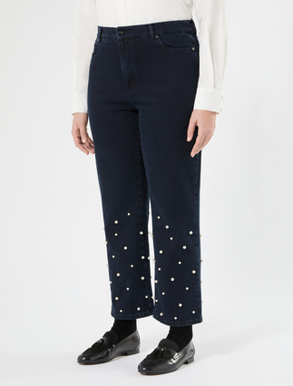 Stretch denim regular jeans - NAVY - Marina Rinaldi - 3