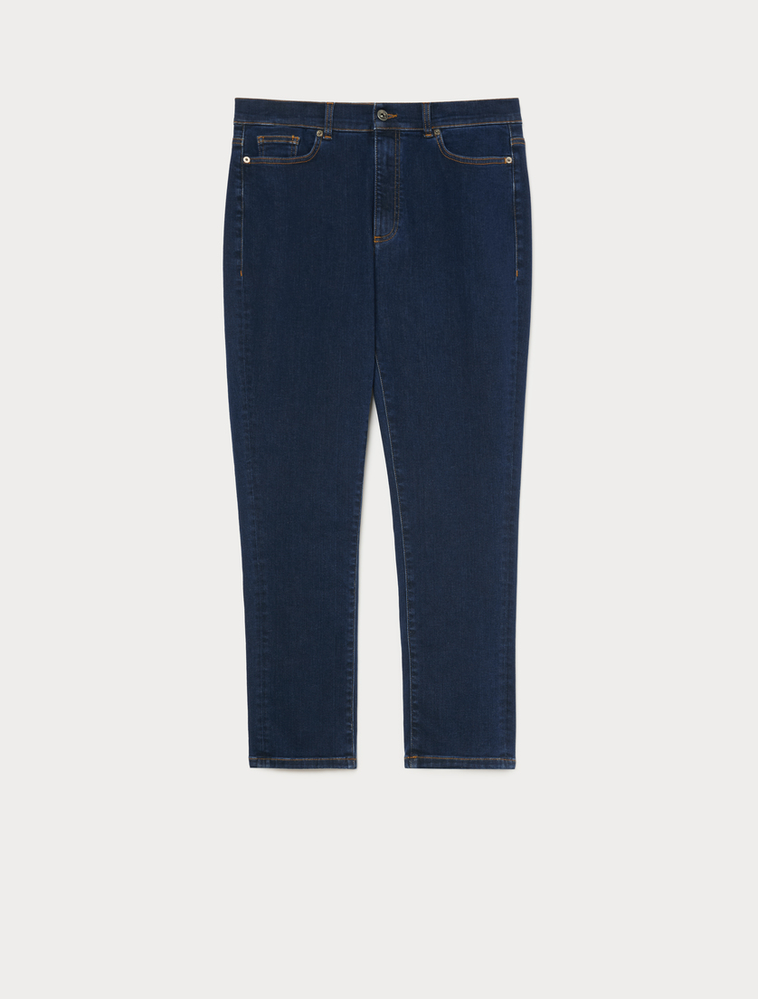 Jean slim en denim de coton mélangé - BLEU NUIT - Marina Rinaldi