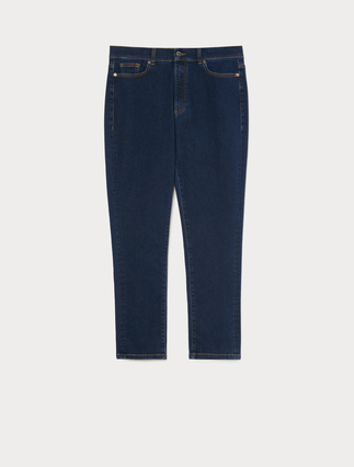 Jean slim en denim de coton mélangé - BLEU NUIT - Marina Rinaldi - 1