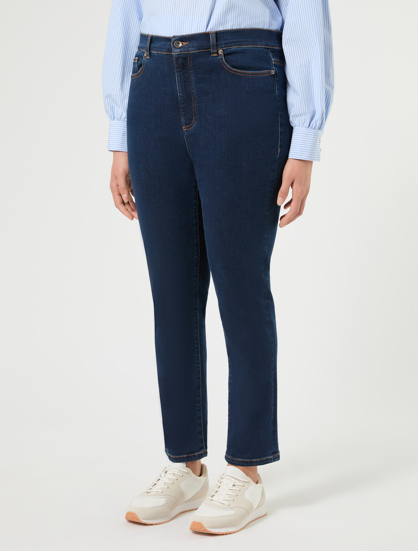 Jean slim en denim de coton mélangé - BLEU NUIT - Marina Rinaldi - 3