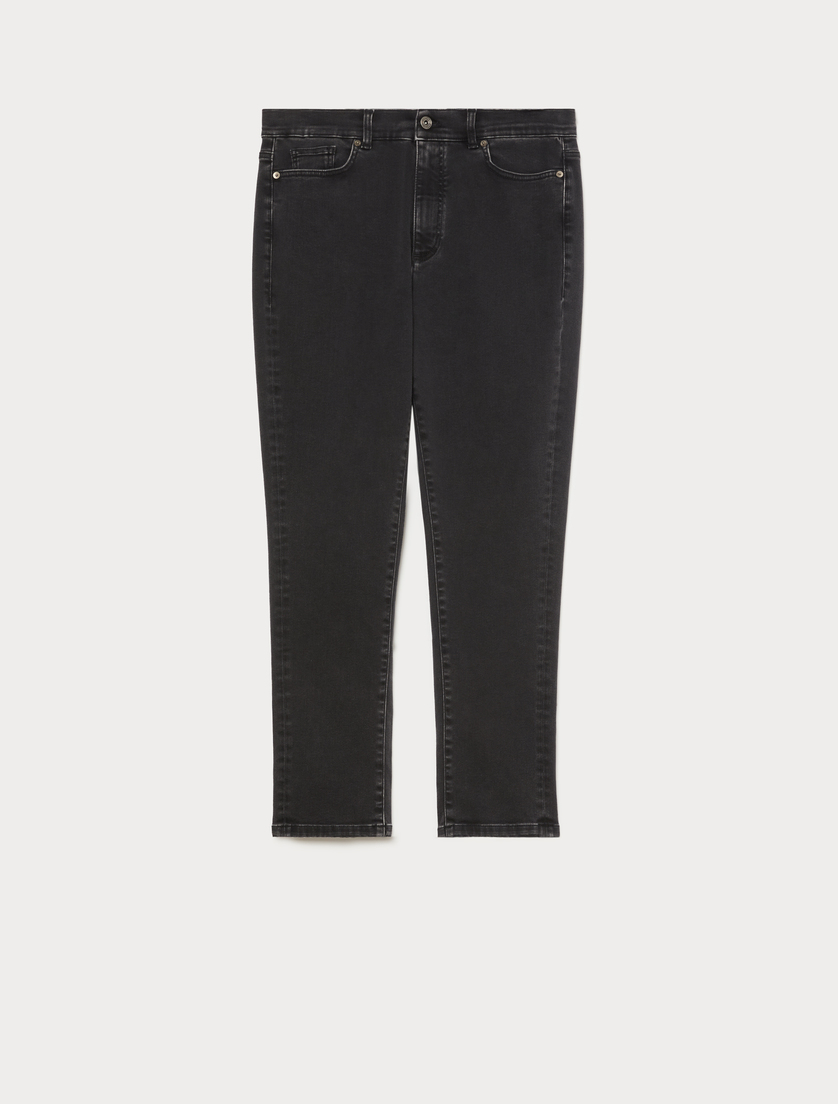 Jean slim en denim de coton mélangé - NOIR - Marina Rinaldi