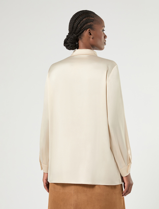 Silk satin shirt - SAND - Marina Rinaldi - 4