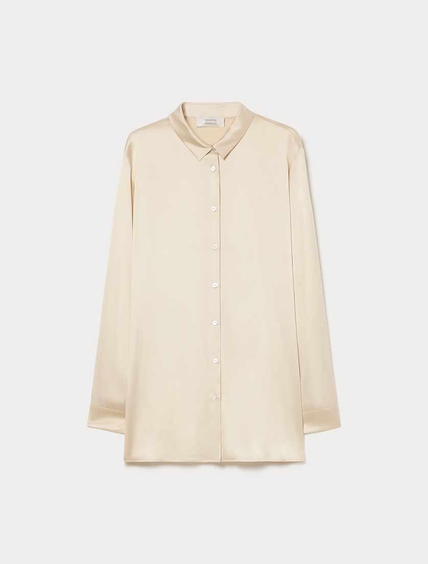 Silk satin shirt - SAND - Marina Rinaldi