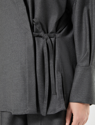 Oversized flannel shirt - DARK GREY - Marina Rinaldi - 6