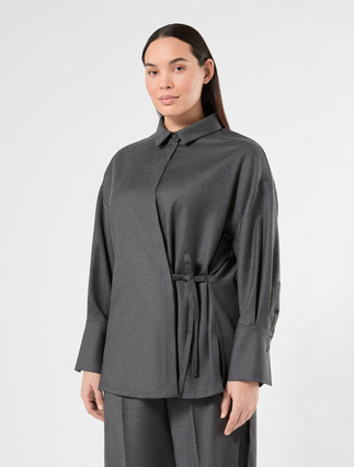 Oversized flannel shirt - DARK GREY