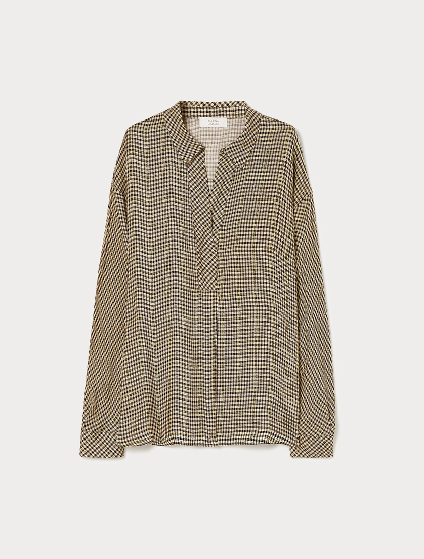 Printed twill shirt - BROWN BORDEAUX - Marina Rinaldi