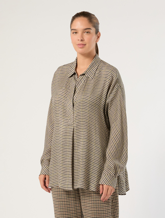 Printed twill shirt - BROWN BORDEAUX - Marina Rinaldi - 3