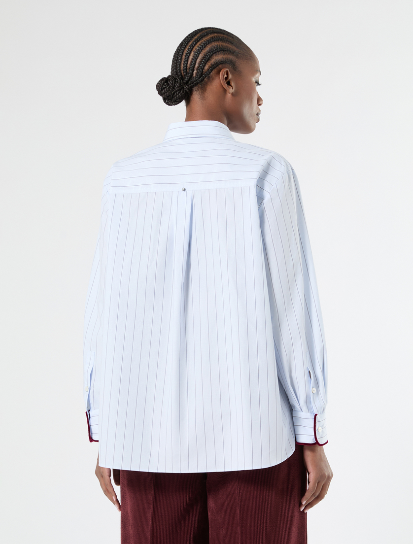 Cotton poplin shirt - LIGHT BLUE - Marina Rinaldi - 4