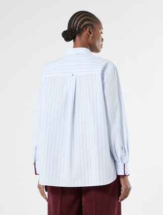 Cotton poplin shirt - LIGHT BLUE - Marina Rinaldi - 4