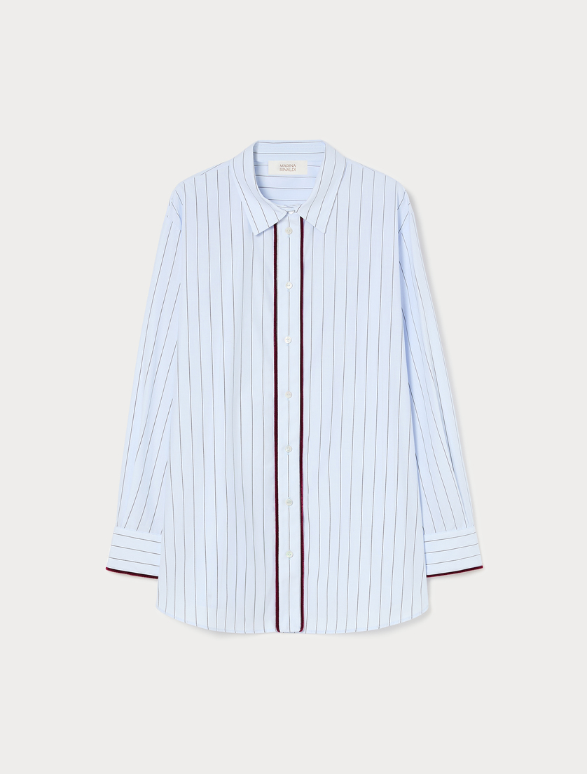 Cotton poplin shirt - LIGHT BLUE - Marina Rinaldi