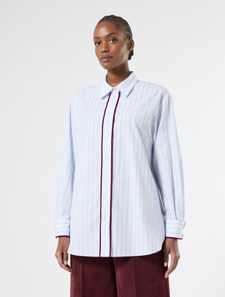 Cotton poplin shirt - LIGHT BLUE - Marina Rinaldi - 3