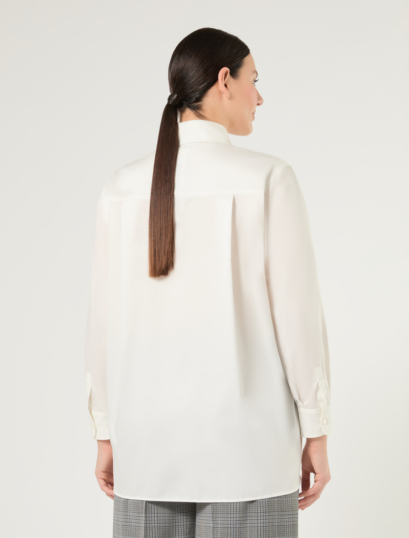 Cotton satin shirt - IVORY - Marina Rinaldi - 4