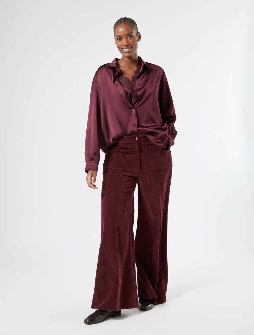 Satin shirt - BROWN BORDEAUX - Marina Rinaldi - 2
