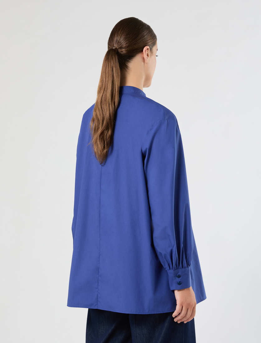 Cotton poplin shirt - CHINA BLUE - Marina Rinaldi - 4