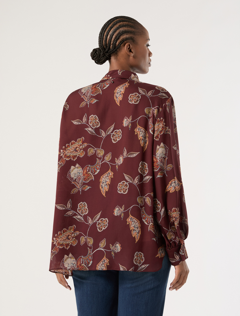 Georgette shirt - BROWN BORDEAUX - Marina Rinaldi - 4