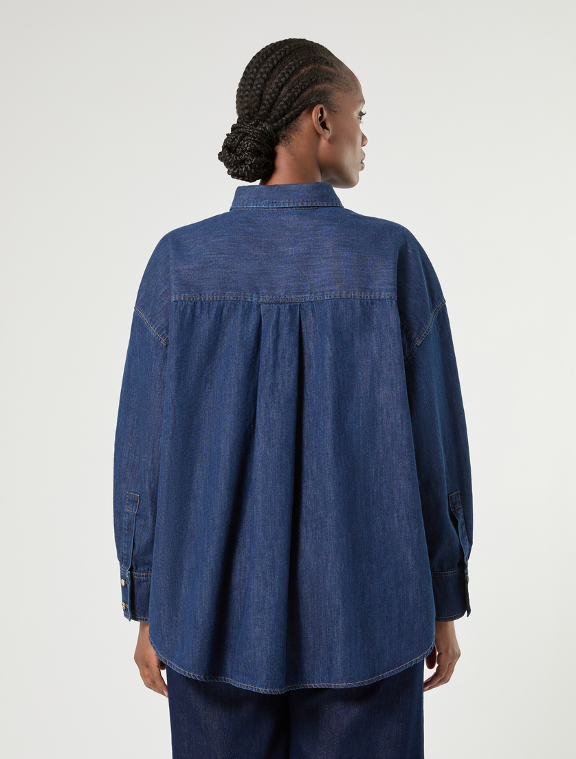 Denim shirt - MIDNIGHTBLUE - Marina Rinaldi - 4