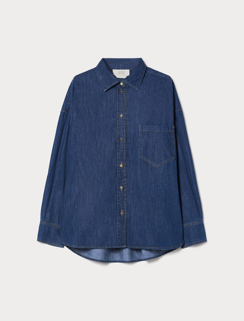 Denim shirt - MIDNIGHTBLUE - Marina Rinaldi