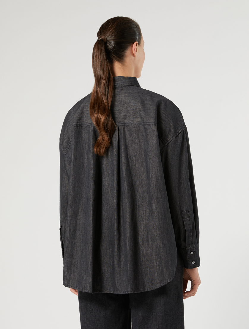 Camicia in denim - NERO - Marina Rinaldi - 4