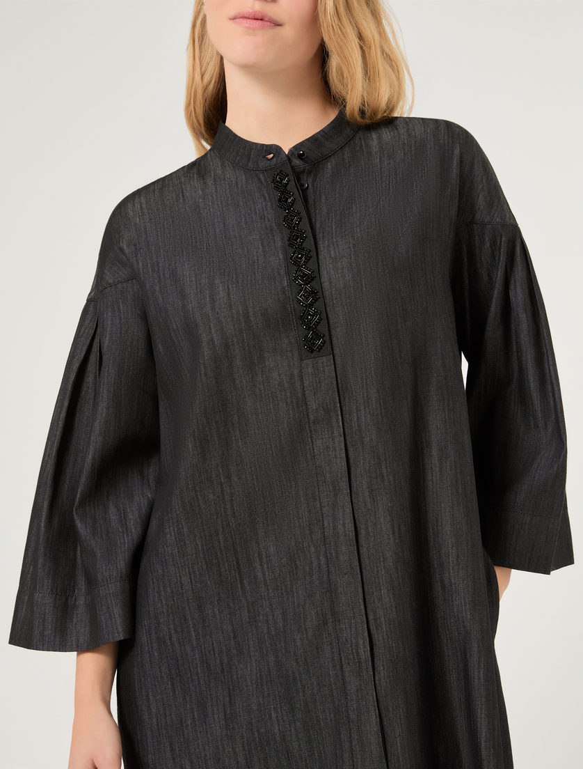 Denim shirt dress - MIDNIGHTBLUE - Marina Rinaldi - 5
