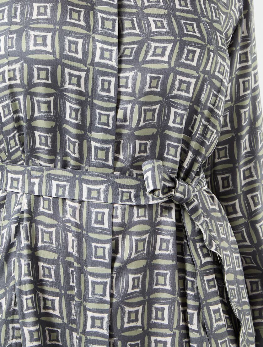 Twill shirt dress - SAGE GREEN - Marina Rinaldi - 5