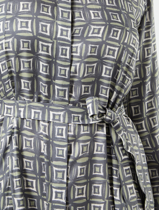 Twill shirt dress - SAGE GREEN - Marina Rinaldi - 5
