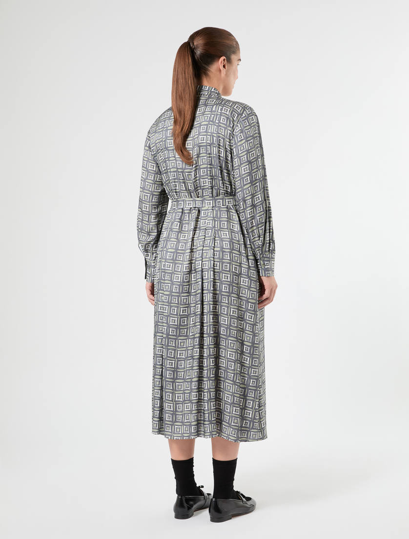 Twill shirt dress - SAGE GREEN - Marina Rinaldi - 4