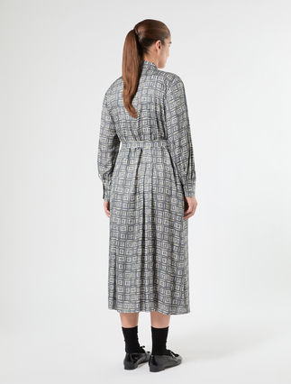 Twill shirt dress - SAGE GREEN - Marina Rinaldi - 4