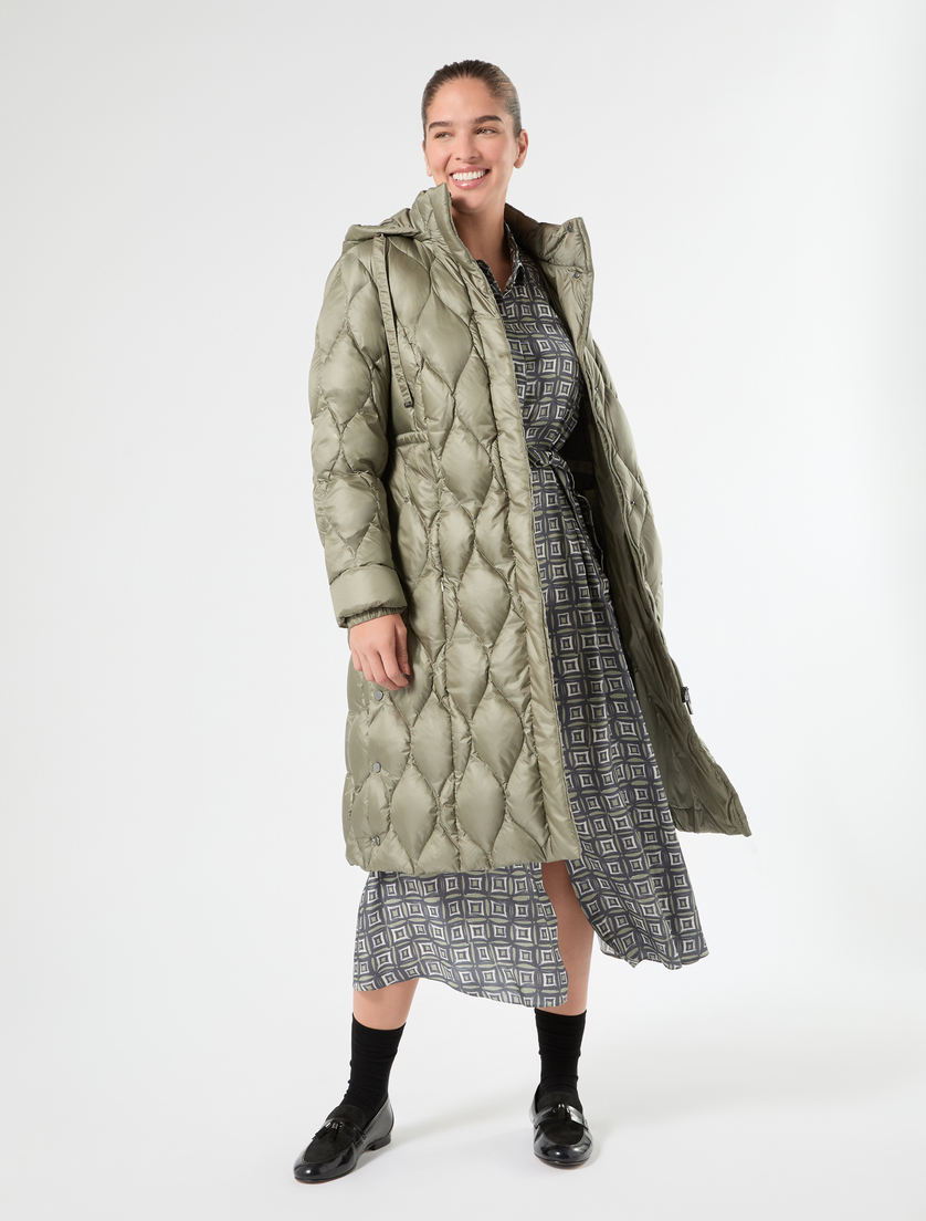 Twill shirt dress - SAGE GREEN - Marina Rinaldi - 2