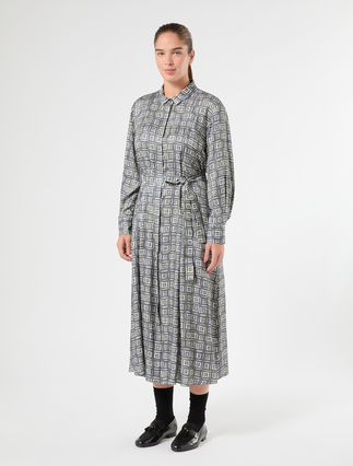 Twill shirt dress - SAGE GREEN - Marina Rinaldi - 3