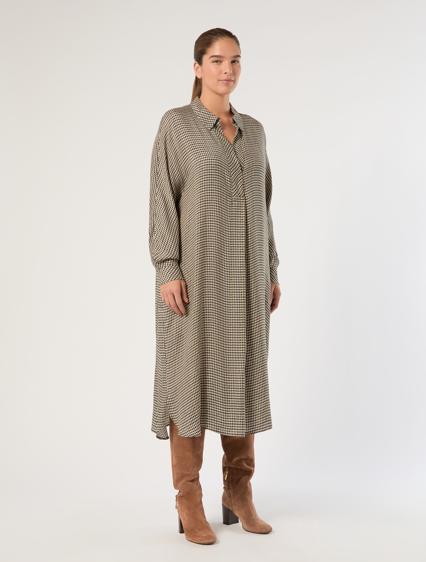 Twill dress - BROWN BORDEAUX - Marina Rinaldi - 3
