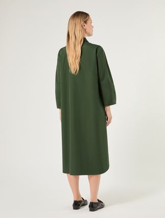 Cotton canvas shirt dress - DARK GREEN - Marina Rinaldi - 4